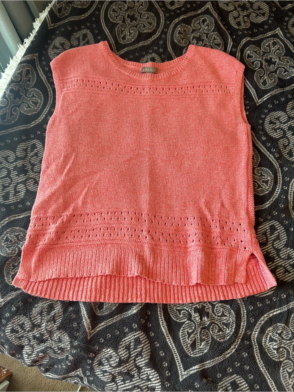Lilla P Coral Knit Sleeveless Top